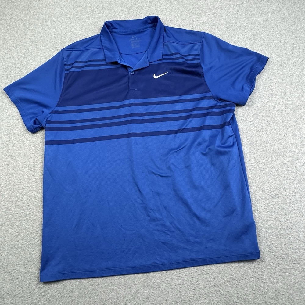 Nike Dri-Fit Performance Polo Shirt Mens XXL Standard Fit Golf Preppy Casual